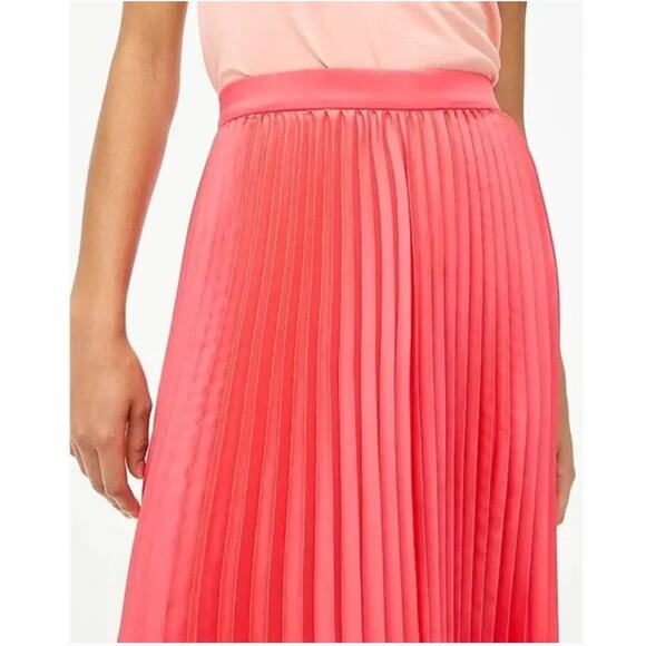 J. CREW Pink Pleated Midi Skirt // 12 - Picture 8 of 9